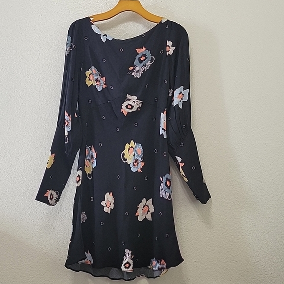 New Free People Womens Sunshadows Split-Sleeve Mini Dress Size 8 - Picture 6 of 16